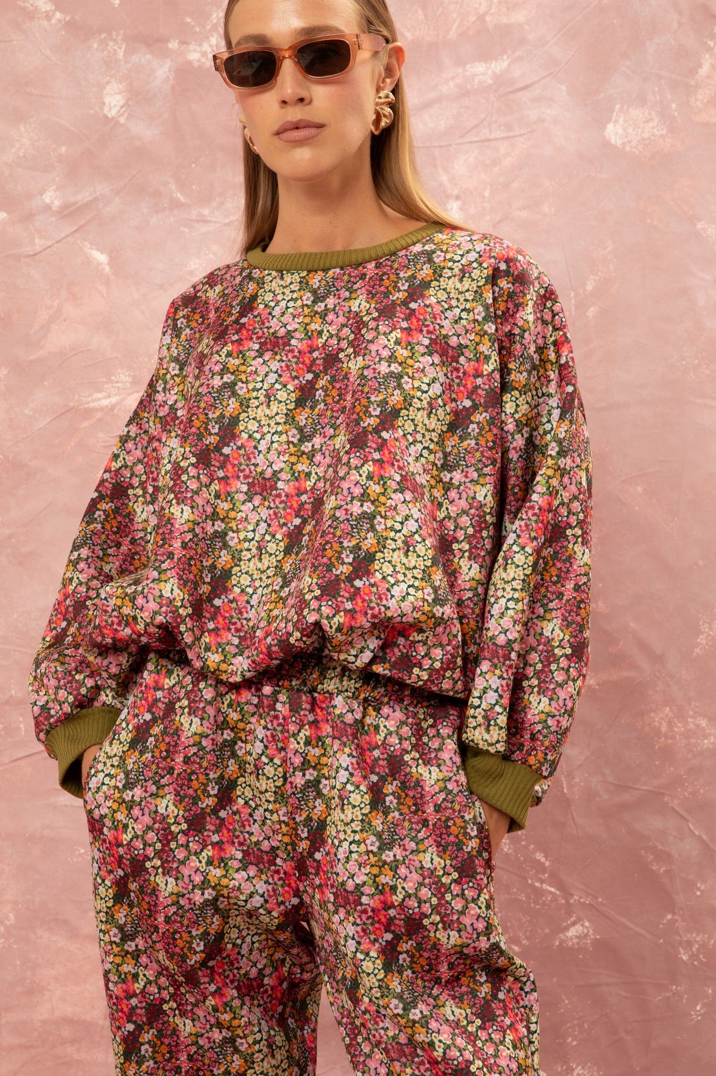 CROPPED FUTTER SWEATER - LIBERTY FLORAL ' - ' ΤΟΠ