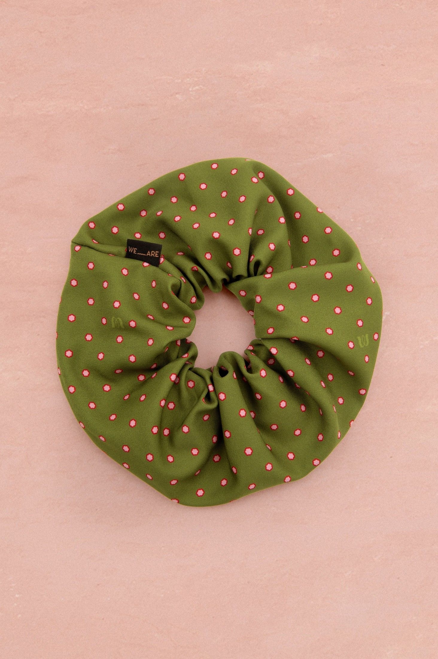 SCRUNCHIE - FLORAL DOT LIME ' - ' ΑΞΕΣΟΥΑΡ