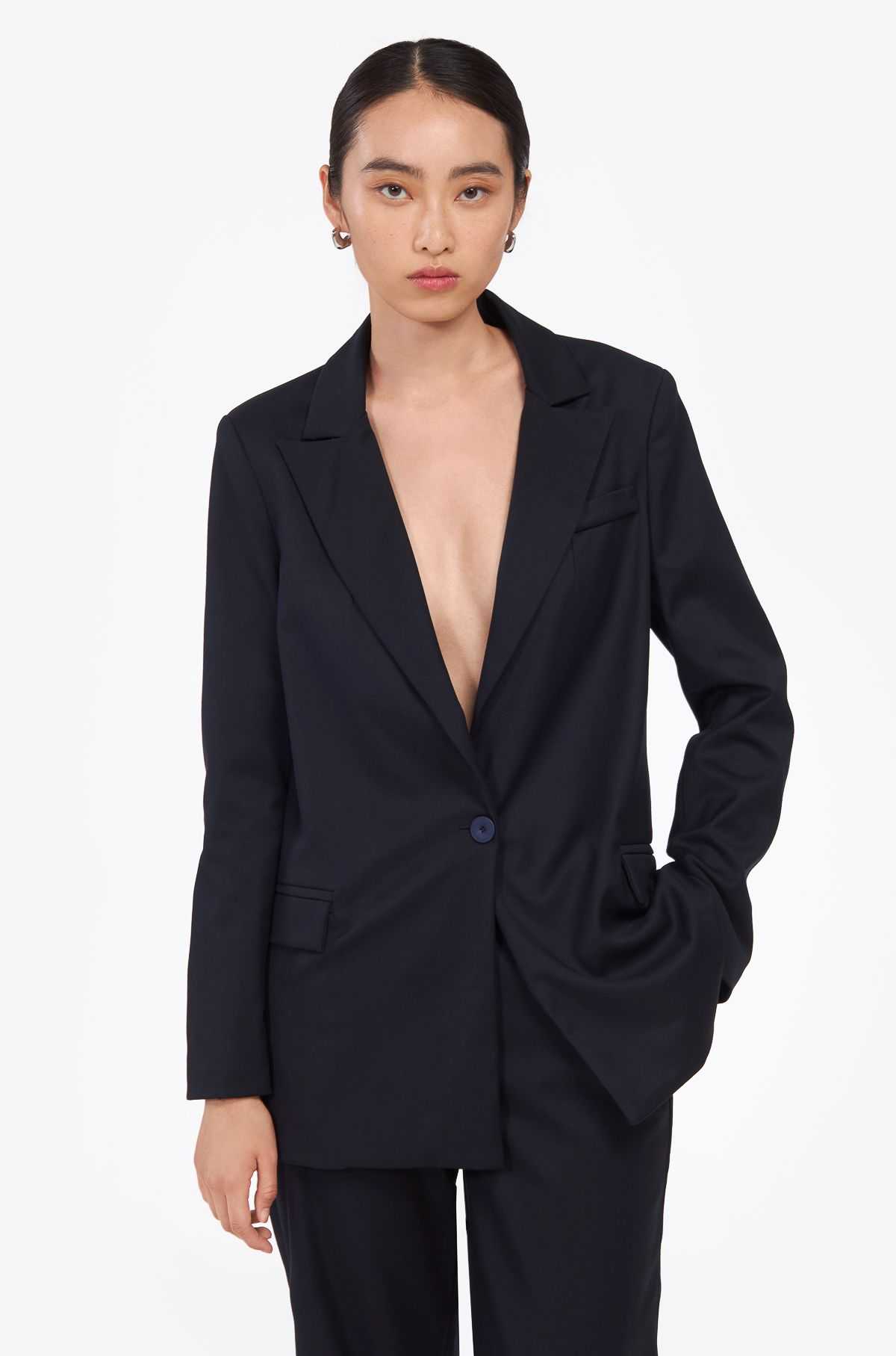 Tailored blazer navy blue