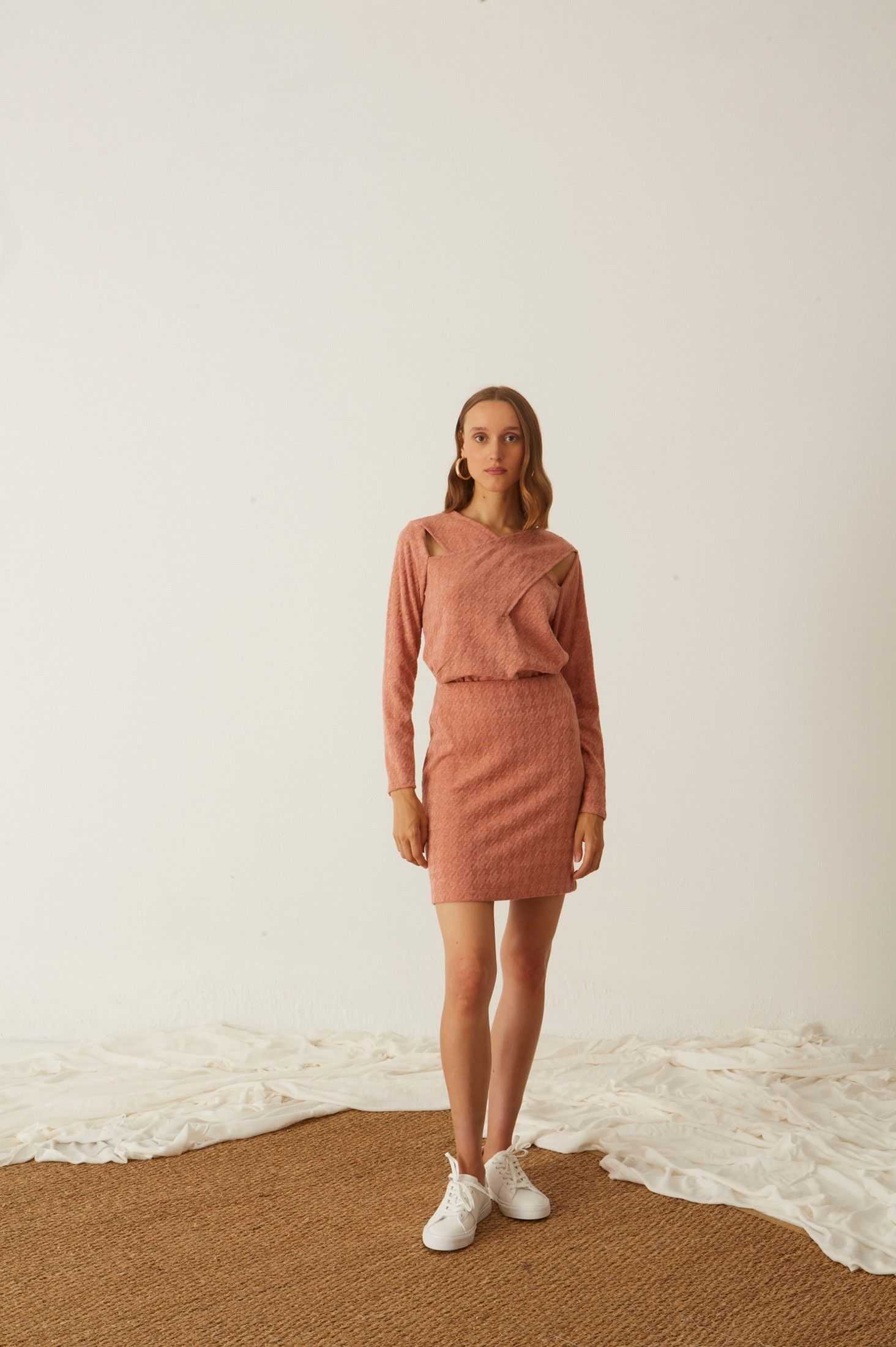 Pied de poule short skirt
