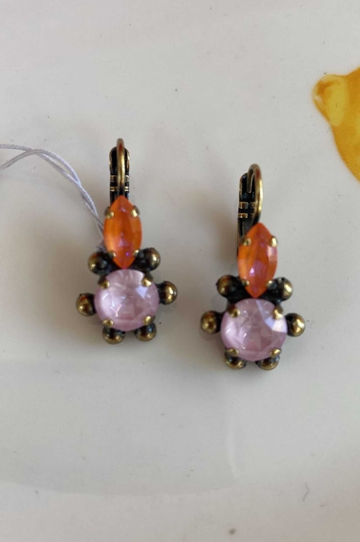 Orange  lilac earrings artwear dimitriadis 