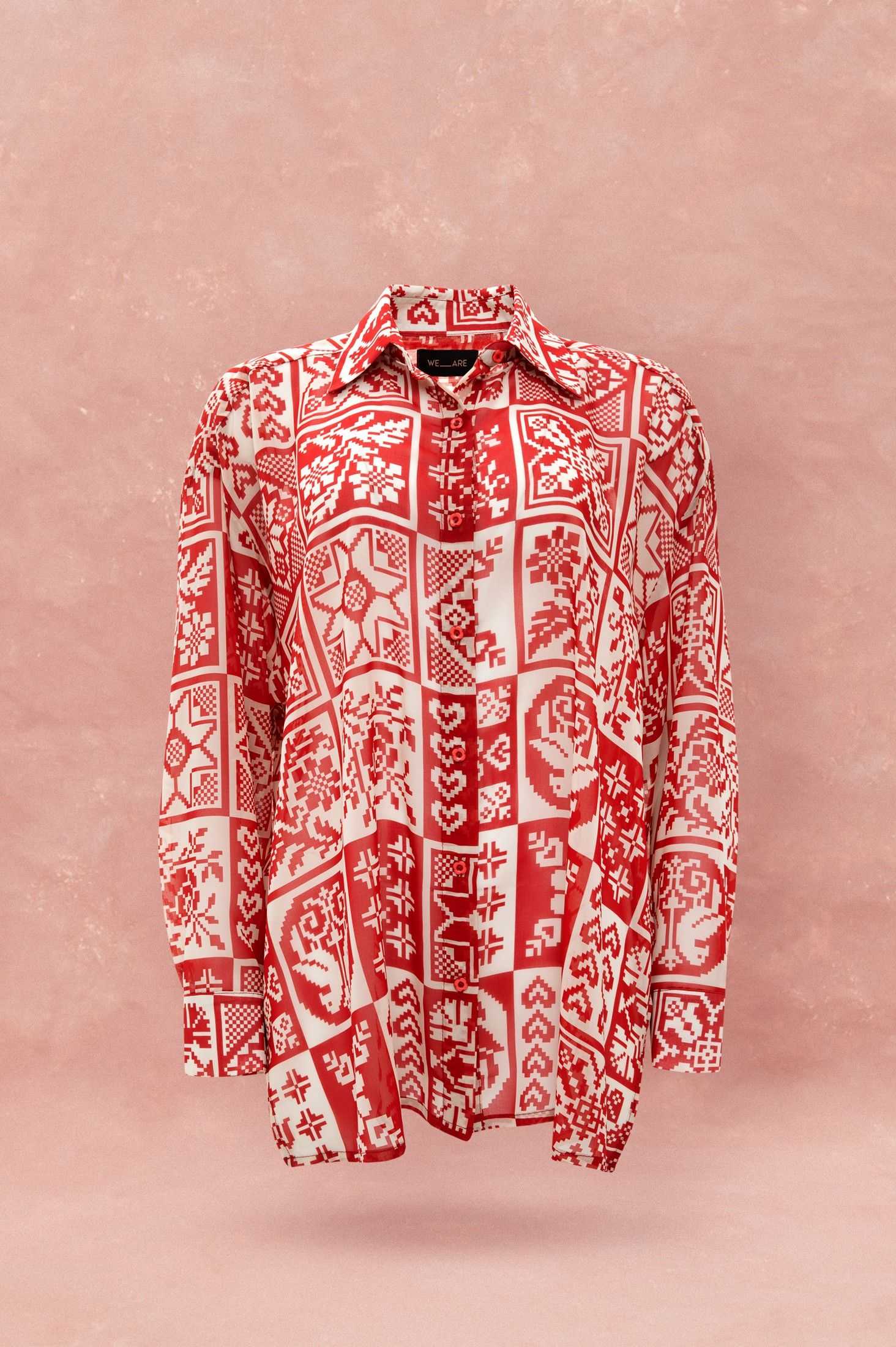 OVERSIZED CHIFFON SHIRT - KOUVERTA