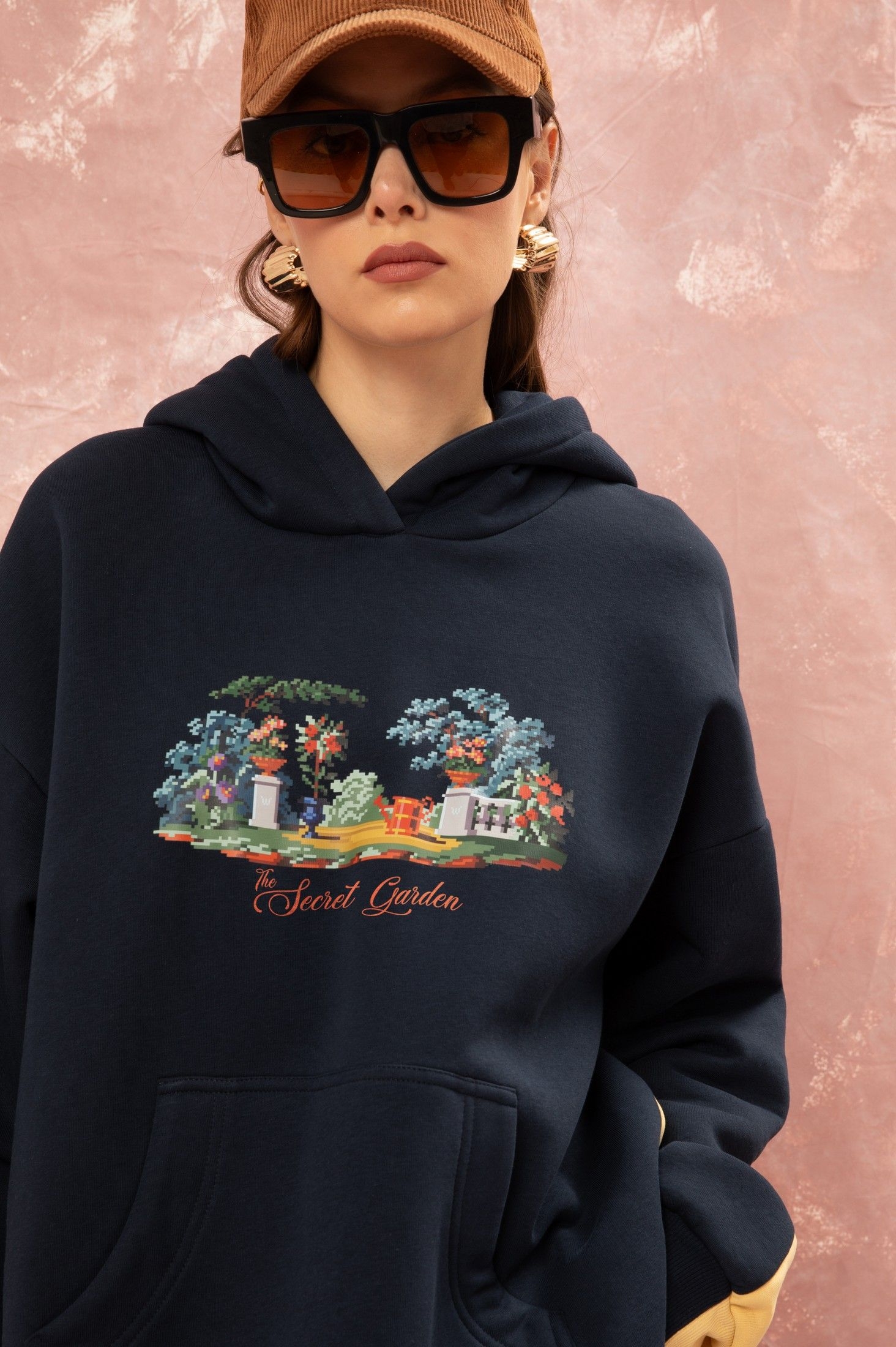 OVERSIZED HOODIE - BLUE/YELLOW ' - ' ΤΟΠ